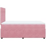 vidaXL Box spring postelja z vzmetnico roza 120x190 cm žamet, (21305276) | Shoptok.si