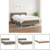 The Living Store Box spring postelja z vzmetnico taupe 140x200 cm blago - Box Spring Postelja, (21737480) | Shoptok.si