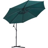 Outsunny zeleni vrtni dežnik z ročico, jeklenim okvirjem in proti UV-žarki iz poliestra Φ300x250cm, (20744545) Cene