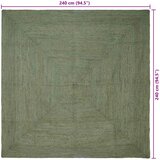  Tepisi za područja Četvrtasti Maslinastozelena 240 x 240 cm | shoptok.hr