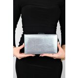 LuviShoes TORONTO Women's Silver Rolled Evening Bag Cene