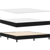 Box Postelja z vzmetnico z vzmetnico Črna 200 x 180 cm Poliester, (5000141856) | Shoptok.si