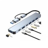 E-green usb hub USB3.1 tip c - 7 port USB3 with usb-c power Cene