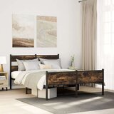  Posteljni okvir brez vzmetnice hrast 150x200 cm inženirski les, (21610641) Cene