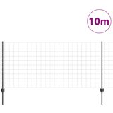 Euro ograda s postom 10 x 1 m Čelik premazan PVC-om Siva Mreža Slike