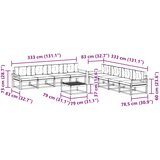  Set vanjskih sofa 9 kom. Bijela i antracit Poliester | shoptok.hr