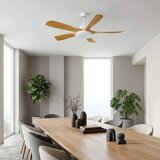 Brilagi LED prigušiva plafonski ventilator LED/34W/230V 132 cm bela/smeđa + daljinski upravljač | Eponuda.com