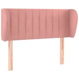  Uzglavlje s ušima ružičasto 83x23x78/88 cm baršunasto | shoptok.hr