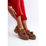 Zazoo 3469 Suede Women's Moccasins With Fringes Brown | shoptok.hr