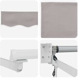Nadstrešnica Svjetlosiva 3,5 x 2 m Poliester i metal | shoptok.hr