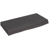 vidaXL Zidna polica tamnosiva 60 x 30 x 6 cm od obrađene hrastovine Cijene