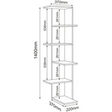 MID.YOU Kotni Regal Balos Xl, Bela, Barva Hrasta | Shoptok.si