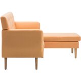 vidaXL Kutna garnitura s presvlakom od tkanine 171,5 x 138 x 81,5 cm narančasta | shoptok.hr