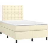 box spring s madracem LED krem 120x200cm od umjetne kože | shoptok.hr