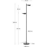 Kave Home Črna LED stoječa svetilka (višina 150 cm) Veleira – | Shoptok.si