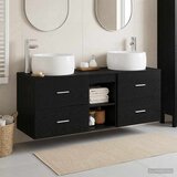  Set namještaja za kupaonicu 3 kom. Crna 49,5 x 44,5 x 66 cm | shoptok.hr