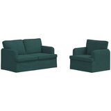 Set sofe 2 pcs Tamnozelena 144 x 80 x 85 cm tkanina | shoptok.hr
