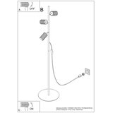 Sollux Črna aluminijasta stoječa svetilka z upogljivo konstrukcijo (višina 155 cm) Gleam – | Shoptok.si