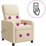  Fotelja s nagibom Krem Tkanina | shoptok.hr