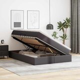 Krevet s madracem i skladištem Siva 140 x 190 cm Lažna koža | Eponuda.com