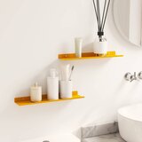  Lebdeća polica Zidne 2 pcs Žuta 40 x 8,5 x 2,5 cm Čelik | shoptok.hr