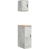 vidaXL Garažne omare 2 kosa betonsko siv inženirski les | Shoptok.si