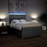  Krevet s oprugama i madracem svjetlosivi 140x190 cm od tkanine | shoptok.hr