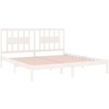  Posteljni okvir bel iz trdnega lesa 180x200 cm 6FT, (20646540) | Shoptok.si