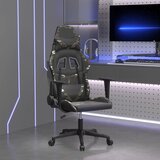 vidaXL Masažni gaming stol črno in kamuflažno umetno usnje Cene