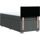 vidaXL Okvir kreveta s oprugama i madrac tamnosivi 80x200cm od tkanine | shoptok.hr