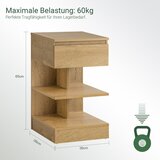 SoBuy nočna omarica s predalom v barvi lesa v stilu minimalizma, (20815137) | Shoptok.si