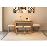 Hanah home vina mini 06 1005 oak cream set : sto, stolice i klupa | ePonuda.com