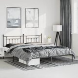  Metalni okvir za krevet s uzglavljem crni 183x213 cm | shoptok.hr