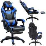  Gaming stolica sa osloncem za noge LE TOY - plava Cijene