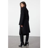 Trendyol Black Button Detailed Slit Oversize Coat | Shoptok.si