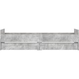 vidaXL Posteljni okvir s predali betonsko siv 100x200 cm | Shoptok.si