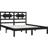  Za krevet od masivne borovine crni 200 x 200 cm | shoptok.hr