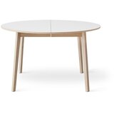Hammel Furniture Okrogla raztegljiva jedilna miza z dodatno ploščo in belo mizno ploščo ø 130 cm Single – Cene