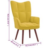  Stol za sproščanje gorčično rumen žamet, (20957672) | Shoptok.si