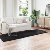  Tepih od umjetne ovčje kože TAFALLA Crna 80 x 250 cm Poliester | shoptok.hr