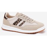 Boto EVENTO Women's Sneakers Made Of Eco Suede Leopard Beige Marinils | shoptok.hr
