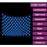  Božićna svjetlosna mreža svjetloplava 4 x 4 m 544 LED | shoptok.hr