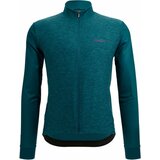 Santini Colore Puro Long Sleeve Thermal Jersey Teal XL | shoptok.hr