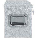 Aluminijska kutija 61,5 x 26,5 x 30 cm srebrna | shoptok.hr