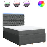 vidaXL Box spring posteljni z vzmetnico temno siv 140x190 cm blago, (21305396) | Shoptok.si