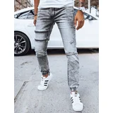 DStreet Spodnie męskie jeansowe joggery szare