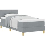 vidaXL vzmetnica s škatlo z vzmetnico svetlo siva 90x200 cm tkanina | Shoptok.si