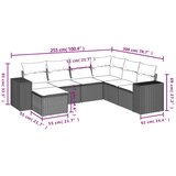vidaXL 7-dijelni set vrtnih sofa od poliratana s jastucima smeđi | shoptok.hr