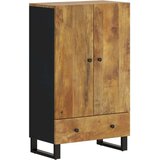 vidaXL Visoka omara s predalom 60x33x100 cm trden mangov les in železo | Shoptok.si