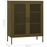 Ormarić za pohranu maslinasti 80 x 35 x 101,5 cm čelični | shoptok.hr